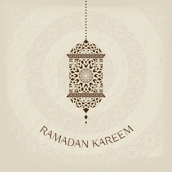 Ramadán Kareem vector tarjeta de felicitación — Vector de stock