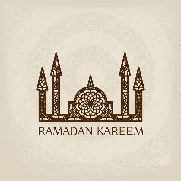 Biglietto d'auguri vettoriale Ramadan Kareem — Vettoriale Stock