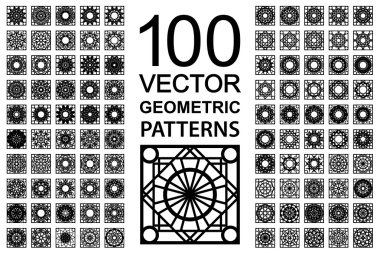 geometrik desenler vektör kümesi