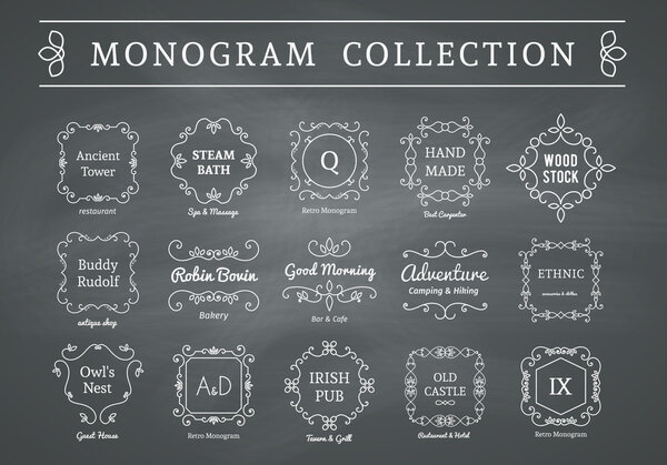 Векторная винтажная монограмма
