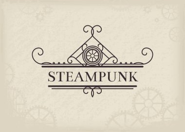 Vektör Steampunk etiket