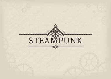 Vektör Steampunk etiket