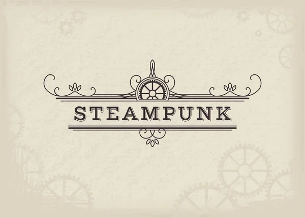 Vektör Steampunk etiket — Stok Vektör