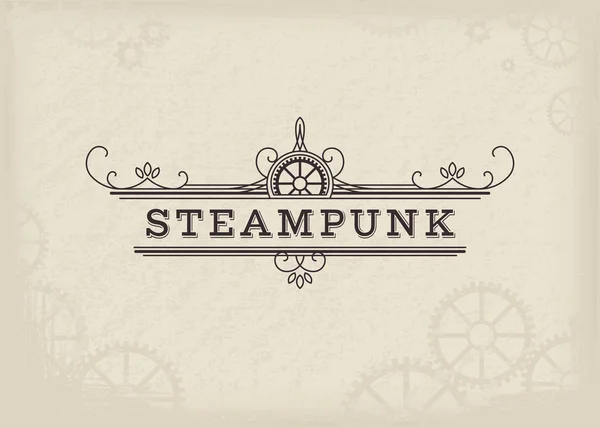 Vektör Steampunk etiket