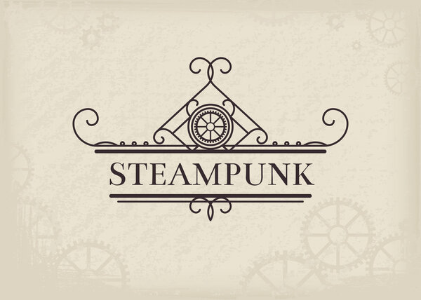 Вектор Steampunk этикетка