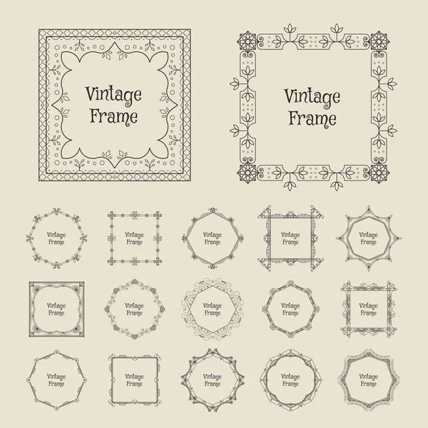 Cadres vectoriels vintage — Image vectorielle