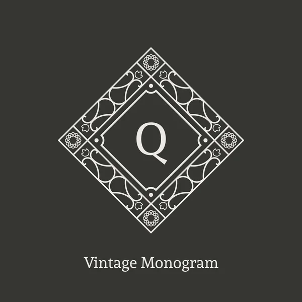 Вектор vintage монограма — стоковий вектор