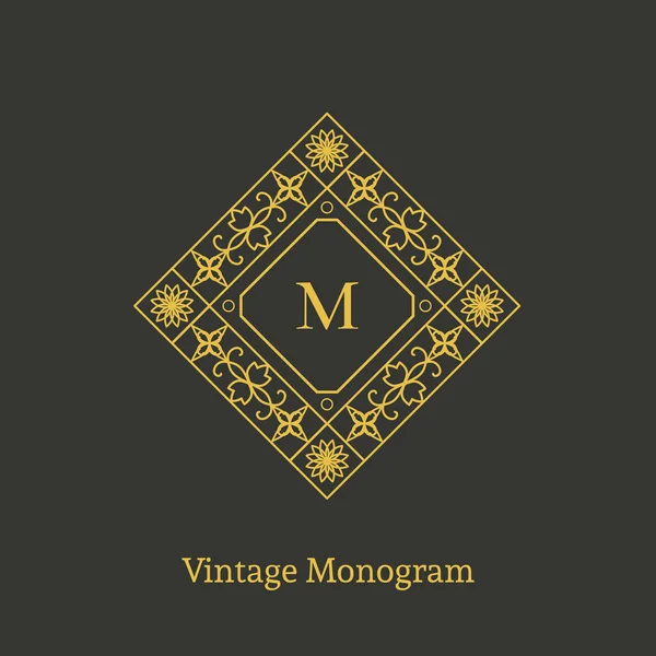 Monogramma vettoriale vintage — Vettoriale Stock