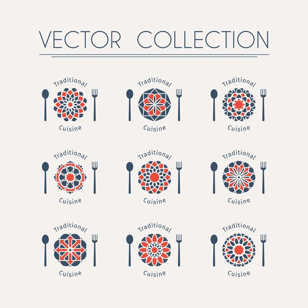 Vector asian logo templates — Stock Vector