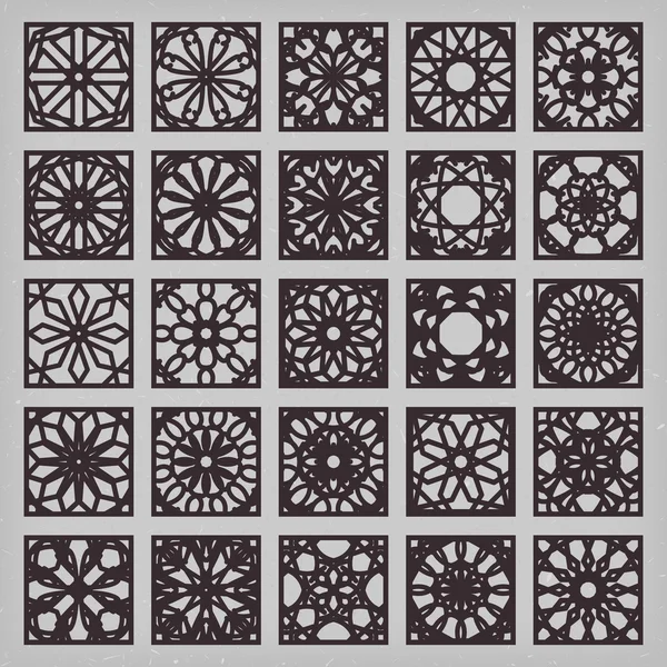 Vector Set of Geometric Patterns — Stock Vector