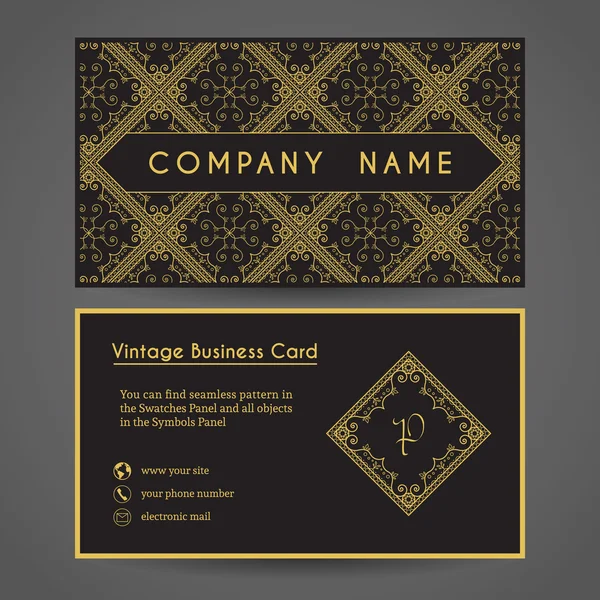 Vector Business Card Template — Stock Vector