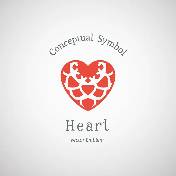 Vector Ornamental Heart Logo — Stock Vector