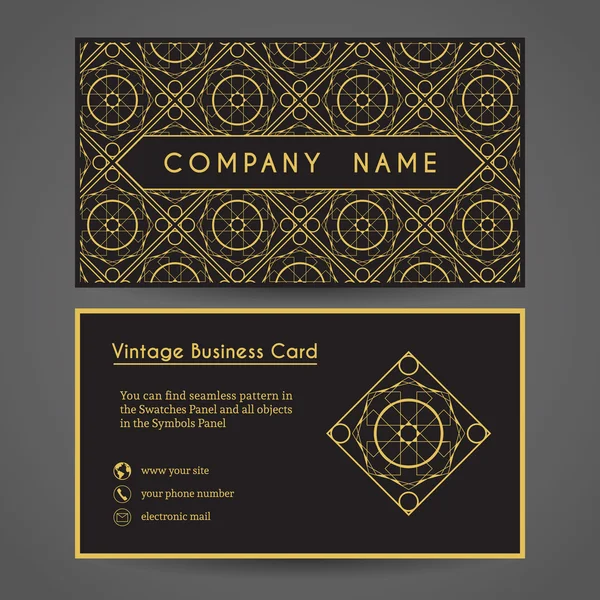 Vector Business Card Template — Stock Vector