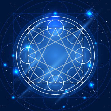 Vektör sihirli geometri işareti