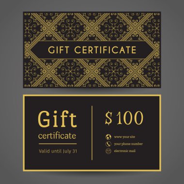 Vintage hediye sertifikası