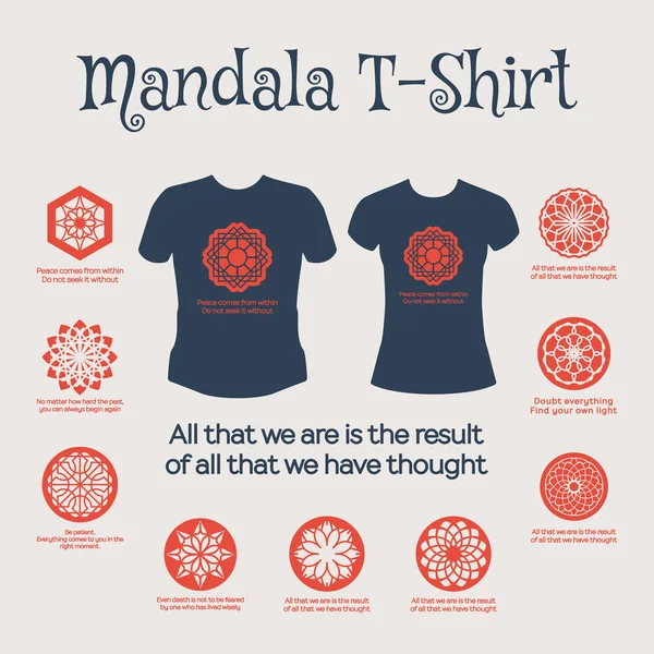 Διάνυσμα Mandala T-Shirt — Διανυσματικό Αρχείο
