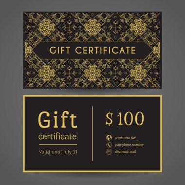 Vintage hediye sertifikası