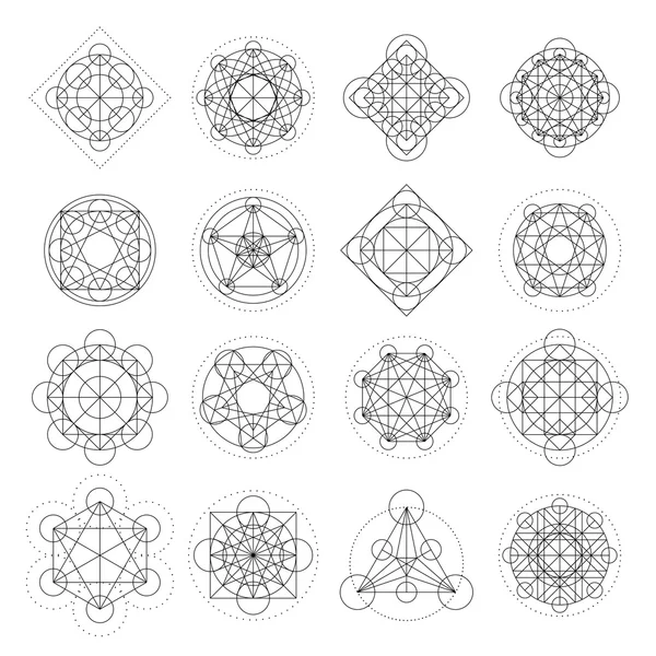 Vektör sihirli geometri işaretleri