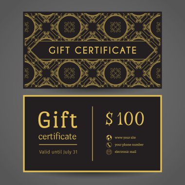 Vintage hediye sertifikası