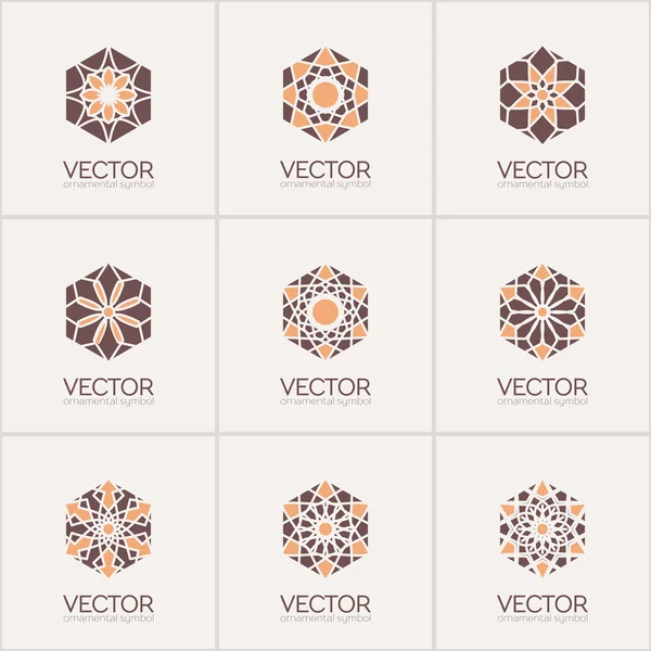 Вектор геометричних символів — стоковий вектор