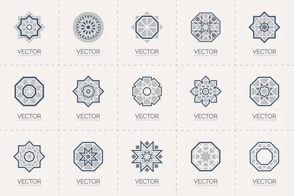 Simbol geometris vektor - Stok Vektor