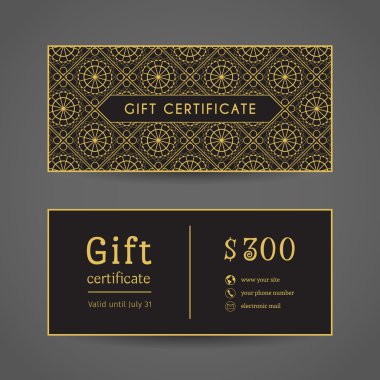 Vintage hediye sertifikası