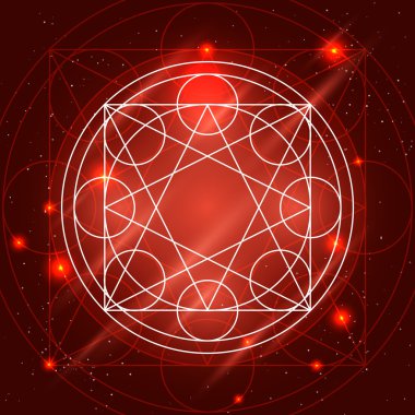 Vektör sihirli geometri işareti