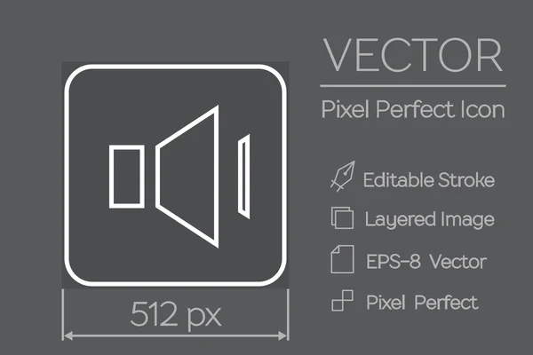 Lautsprecher-Pixel perfekte Ikone — Stockvektor