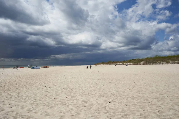 Hel Poland June 2020 Hel Town Beach Clody Summer Day — Stock Photo, Image