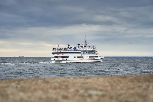 Hel Pomerania Poland July 2020 Ferry Agat Starting Cruise — Stock Photo, Image
