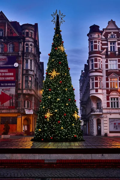 Bytom Sylesia Πολωνία Δεκεμβρίου 2019 Προβολή Στην Κεντρική Πλατεία Στην — Φωτογραφία Αρχείου