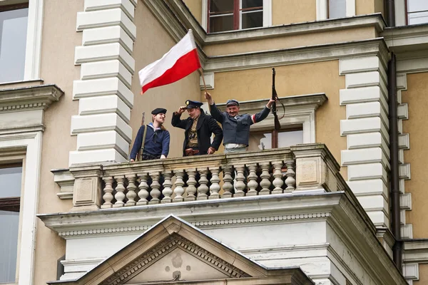 Gliwice Poland May 2021 Reconstruction Fights Silesian Uprising — Stock Photo, Image