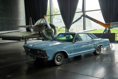 Krakow, Polonya 22 Mayıs 2021 - Krakow kasabasındaki havacılık müzesi.