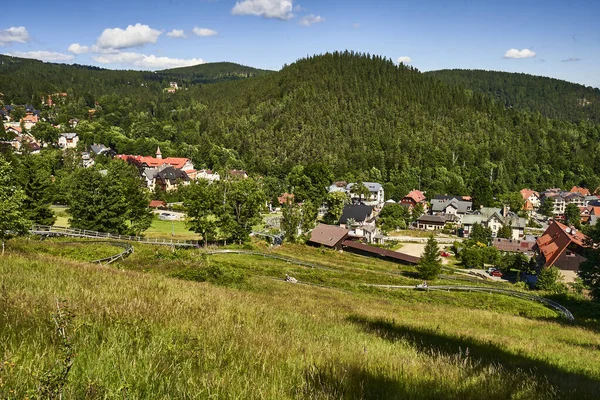 Karpacz Nedre Schlesien Polen Juli 2021 Visa Karpacz Stad Och — Stockfoto