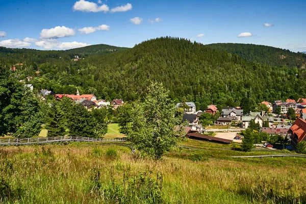 Karpacz Dolní Slezsko Polsko Července 2021 Pohled Město Karpacz Kopec — Stock fotografie