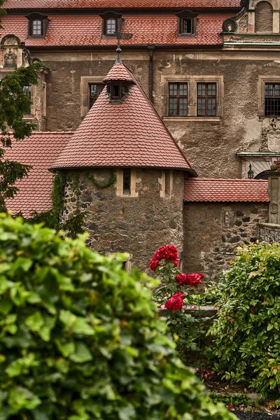 Torre Defensa Muy Antigua Edificio Estilo Medieval —  Fotos de Stock