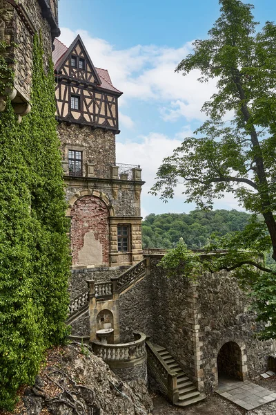 Walbrzych Baja Silesia Polonia Junio 2021 Vista Castillo Ksiaz Cerca —  Fotos de Stock