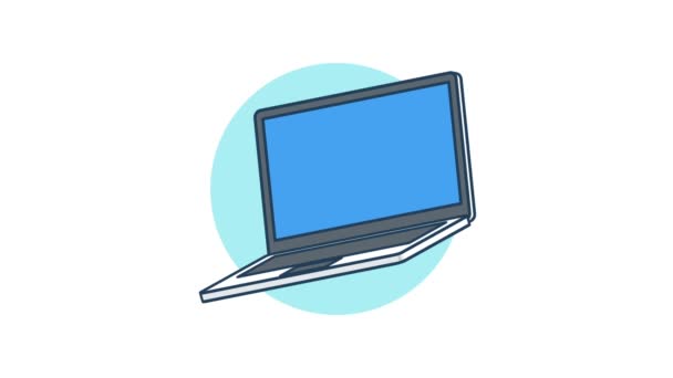 Einfache Laptop-Rotation 360 Grad — Stockvideo