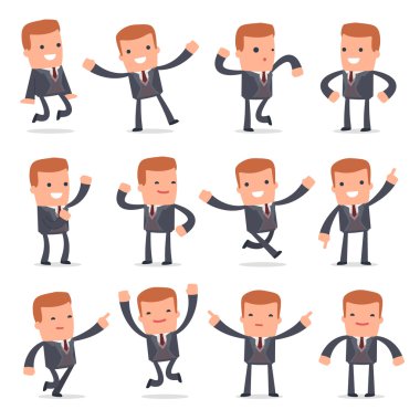 Gülme ve Neşeli Karakter Zengin adam seti kutluyor ve 