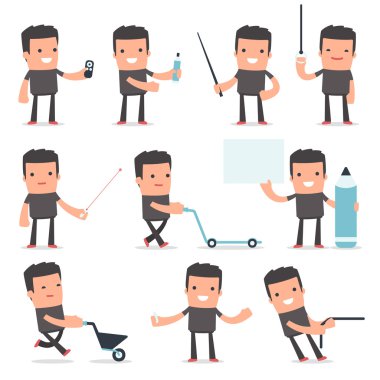 Set Mutlu ve Akıllı Bully Freelancer presentatio yapma