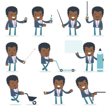 Mutlu ve Akıllı Karakter Başlangıç girişimci maki Seti