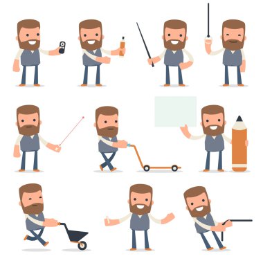 Mutlu ve Akıllı Karakter Copywriter seti mevcut yapma