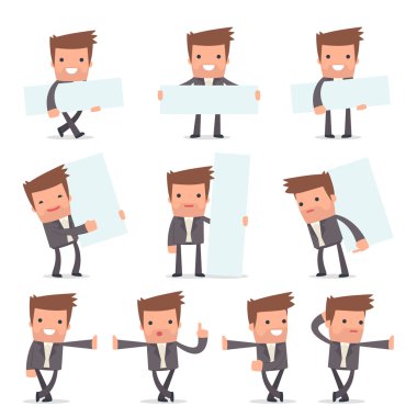 Akıllı ve Komik Karakter Rakip Seti w karşı eğildi