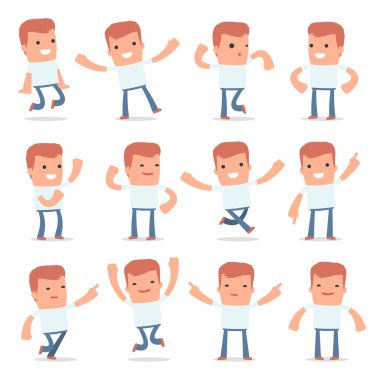 Gülme ve Neşeli Karakter Casual Boy seti bir kutluyor