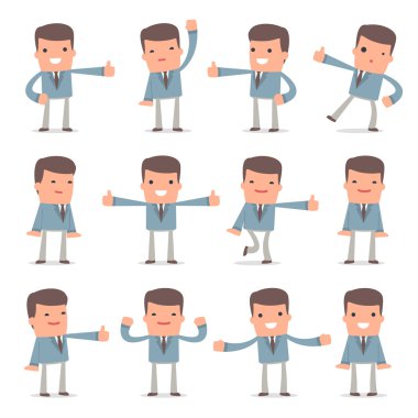 Thu gösteren Komik ve Neşeli Karakter Lisansüstü Öğrenci Seti