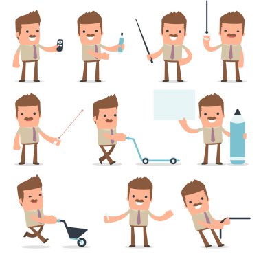 Mutlu ve Akıllı Karakter Bookkeeper set present yapma