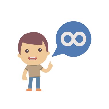 basit düz stil komik bir rahat karakter çizimi