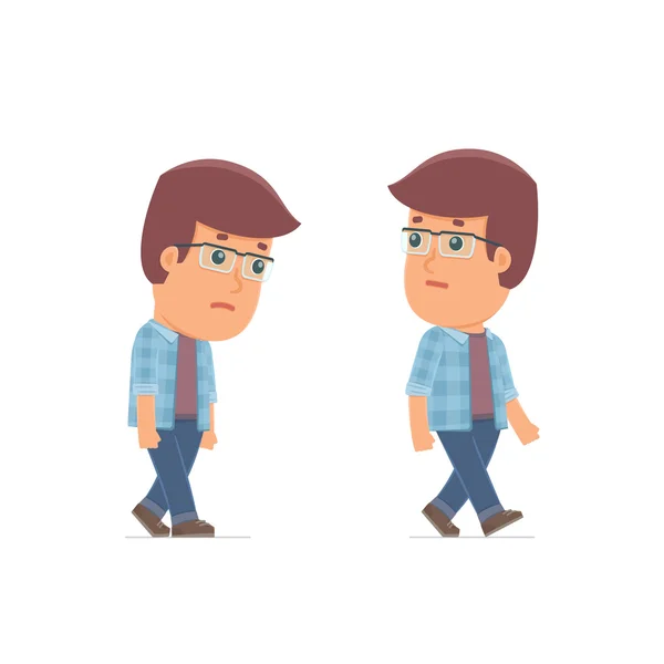 Sad and Frustrated Character Freelancer pergi dan menyeret - Stok Vektor