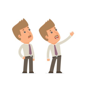 Active and Intelligent Character Broker making presentation of n