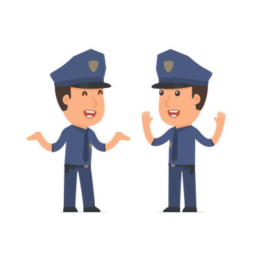 Funny Character Officer tells interesting story to his friend